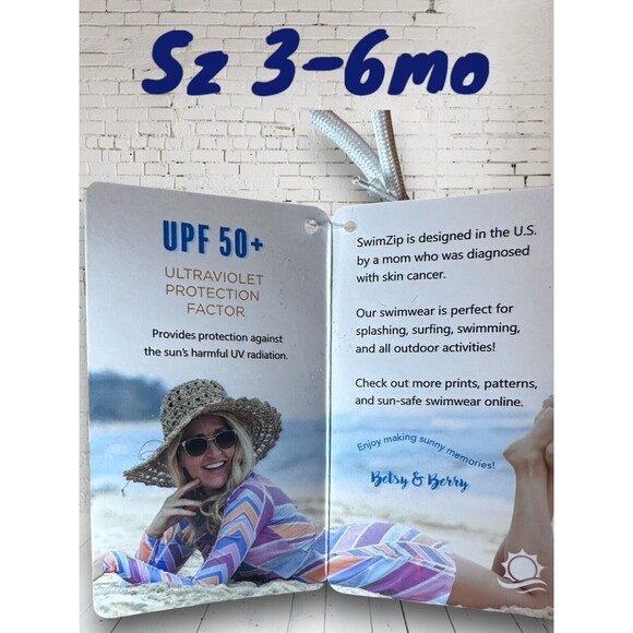 NWT‎ Swimzip Brand Swim Trunk Shorties, 3-6 Months. UPF 50+ Pineapple Dreams - Picture 5 of 8